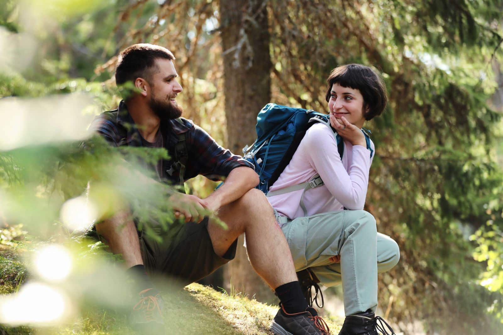 North Karelia happy people sitting in nature