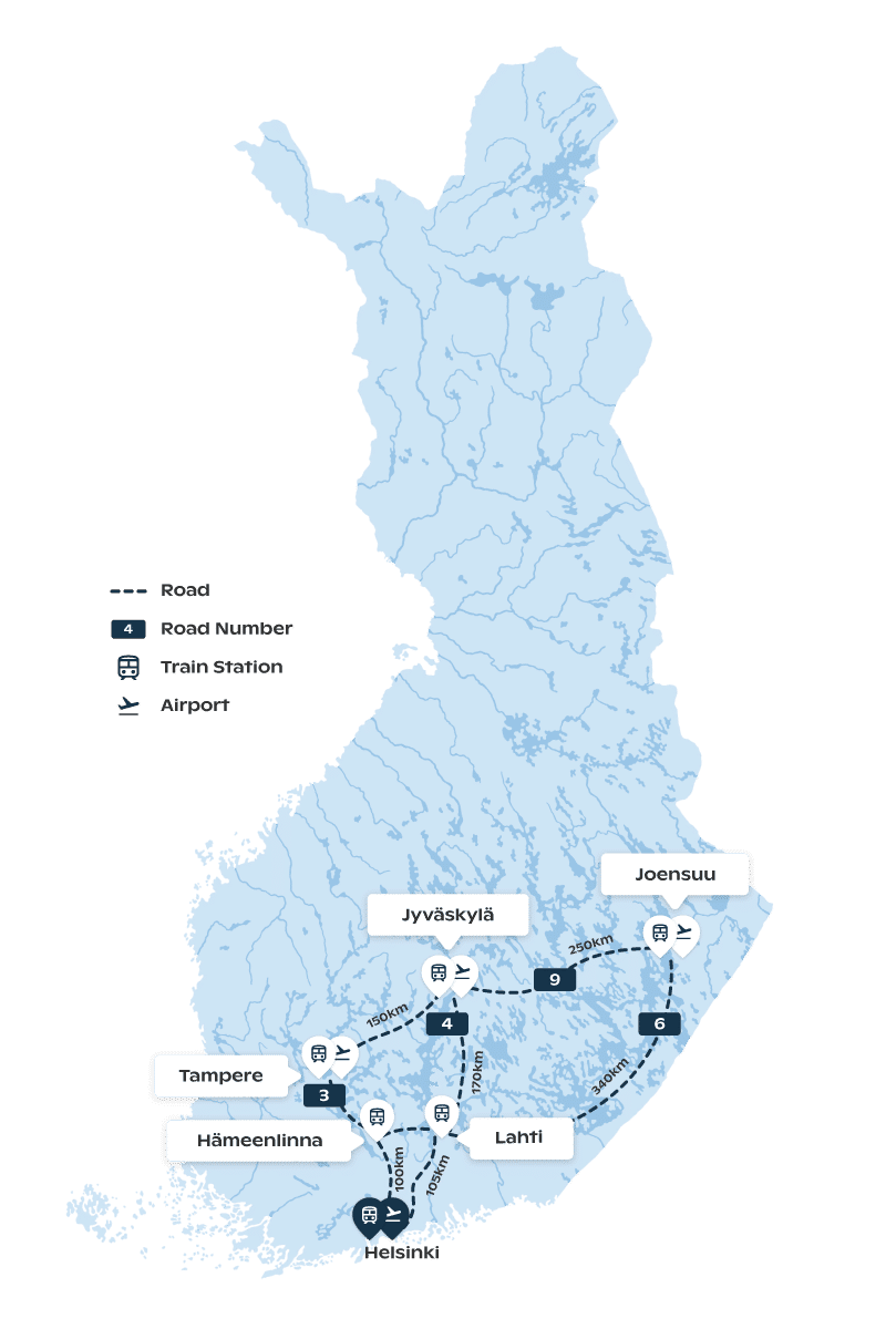 Wo liegt das finnische Seenland?